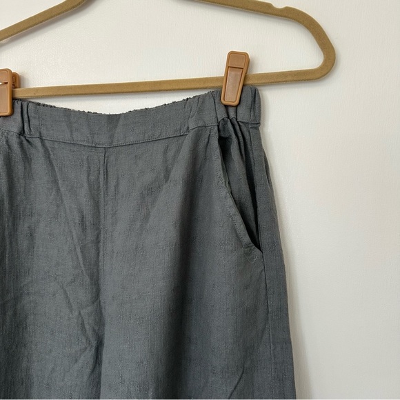 CP Shades Cropped Wendy Pant In Carbon Hemp Linen Womens Medium Gray - Picture 6 of 12